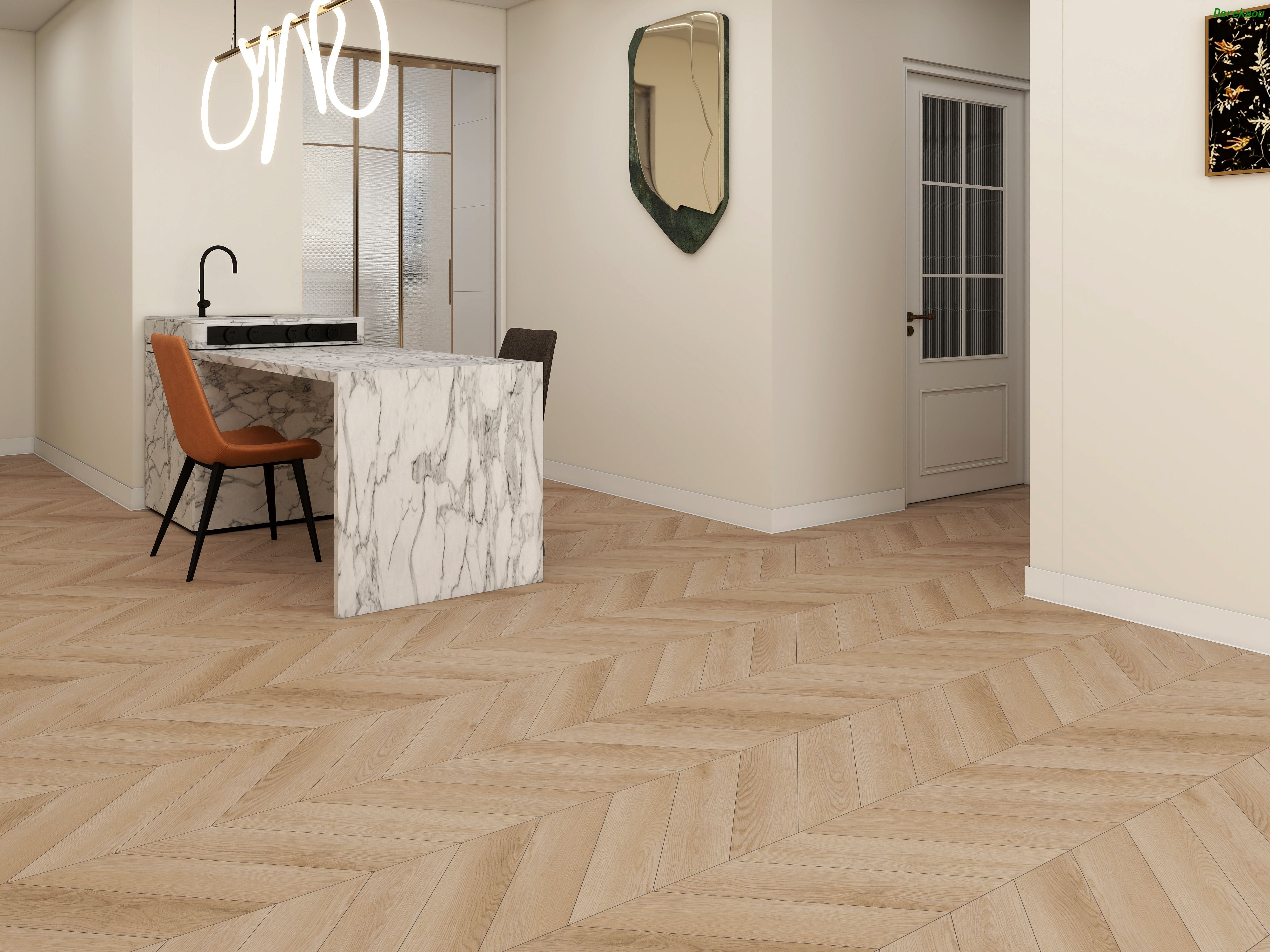 Darekaou Chevron Flooring