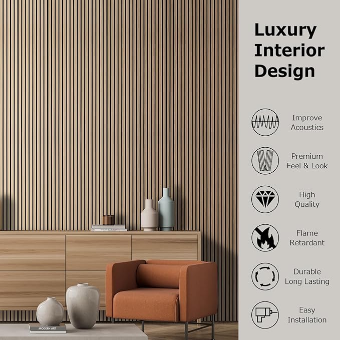 Darekaou Acoustic Slat Wall Panels